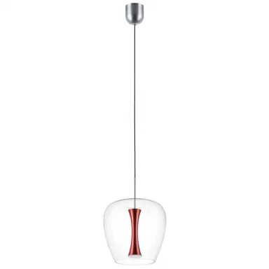 804202 Люстра CUPOLA LED 10W 500LM АЛЮМИНИЙ/КРАСНЫЙ 3000K