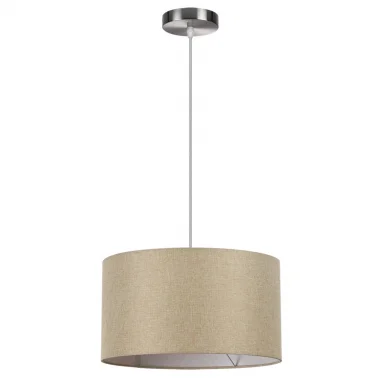 LUMION 8250/2 MODERNI LN25 000  никель/бежевый, металл/текстиль Подвес Е27 2*60W 220V NIKKI