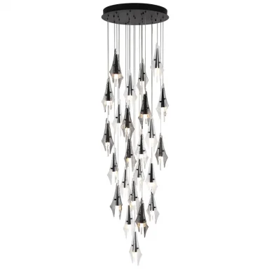 ODEON LIGHT 5442/137L L-VISION ODL_EX26 черный/бел.матовый/прозрачн./дымчатый/металл/стекло Люстра к