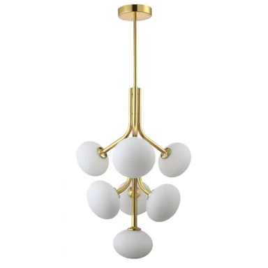 Люстра на штанге Crystal Lux ALICIA SP7 GOLD/WHITE