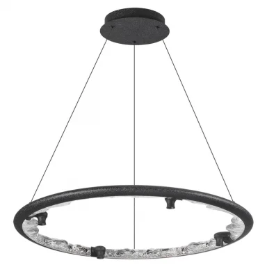 7001/55L HIGHTECH ODL25 Подвесной светильник черный ice crack/акрил/хрусталь разд. включение с ПДУ I