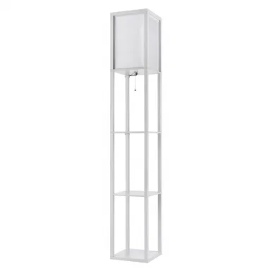 8089/1F COMFI LN24 белый, дерево/текстиль Торшер Е27 1*60W 220V PRACTIC