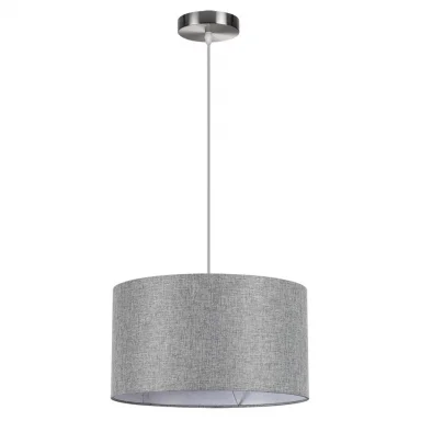 LUMION 8251/2 MODERNI LN25 000  никель/серый, металл/текстиль Подвес Е27 2*60W 220V NIKKI