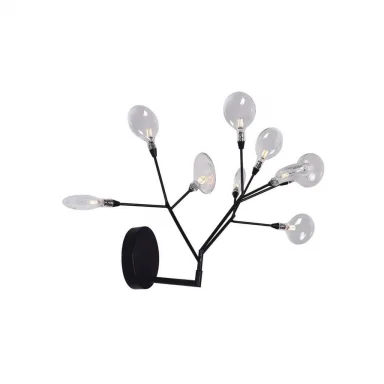 Бра Crystal Lux EVITA AP9 BLACK/TRANSPARENT