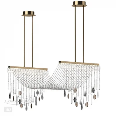 ODEON LIGHT 5420/48L HALL ODL_EX25 79 античная бронза/металл/стекло/хрусталь Люстра LED 2*24W (два в