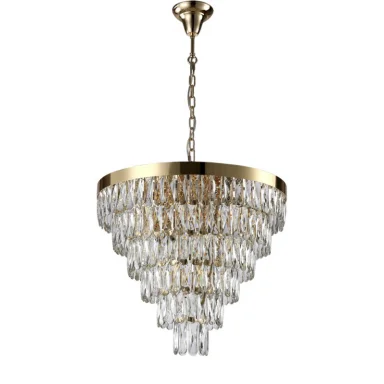 Каскадная люстра Crystal Lux ABIGAIL SP-PL15 D620 GOLD/TRANSPARENT