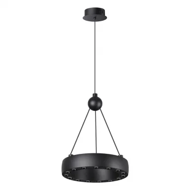 359396 OVER NT24 000 черный Светильник подвесной светодиодный, длина провода 2м IP20 LED 12W вниз/5W