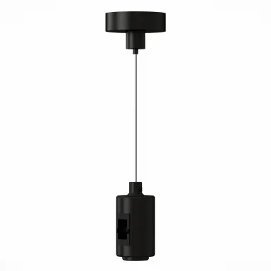 STD027.413.00 Подвес с одиночным фиксатором ST-Luce Черный с черным проводом