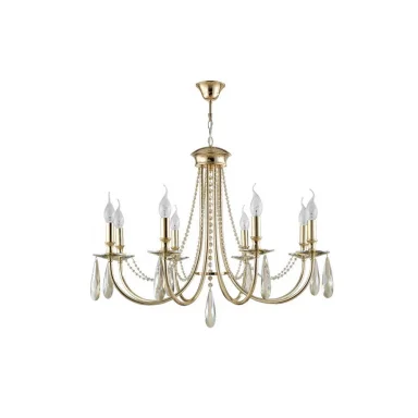 Люстра VICTORIA SP8 GOLD/AMBER