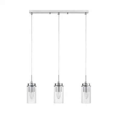 8102/3A COMFI LN25 хром/прозрачный металл/металл Подвес Е14 3*40W 220V ISHA