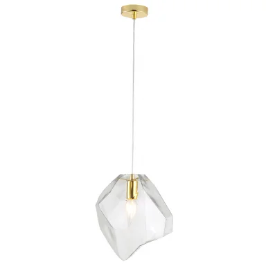 Светильник подвесной Crystal Lux NUESTRO SP1 GOLD/TRANSPARENT