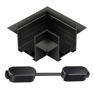 NOVOTECH 135274 SHINO NT24 093 черный Соединитель угловой "L" для шинопровода встраиваемого в ГКЛ IP