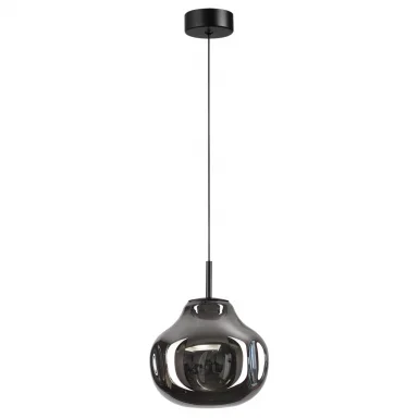 ODEON LIGHT 5097/4LC PENDANT ODL25 421 черный/дымчатый/металл/стекло Подвес LED 4W 4000K 388Лм VASO