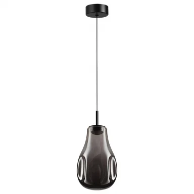 ODEON LIGHT 5098/4LC PENDANT ODL25 423 черный/дымчатый/металл/стекло Подвес LED 4W 4000K 388Лм NAVE