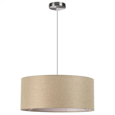 LUMION 8250/3 MODERNI LN25 000  никель/бежевый, металл/текстиль Подвес Е27 3*60W 220V NIKKI