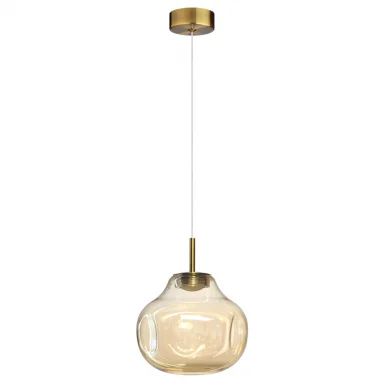 ODEON LIGHT 5097/4L PENDANT ODL25 421 античн.бронза/янтарный/металл/стекло Подвес LED 4W 4000K 388Лм