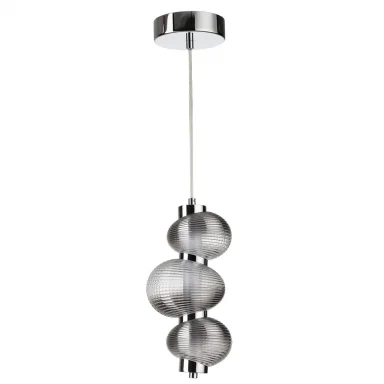 ODEON LIGHT 5096/12L L-VISION ODL25 419 хром/дымчатый градиент/металл/стекло Подвес LED 12W 4000K 14