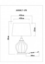 Настольная лампа A5059LT-1PB